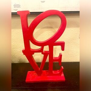 Red LOVE Sculpture